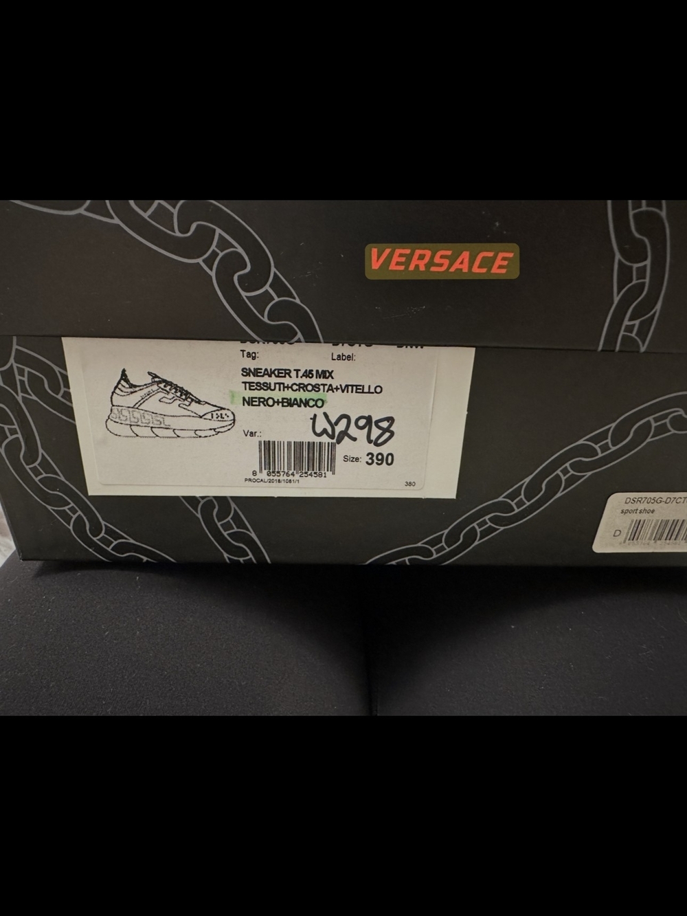 Versace Men’s Black & White T-A5 Mix Sneakers